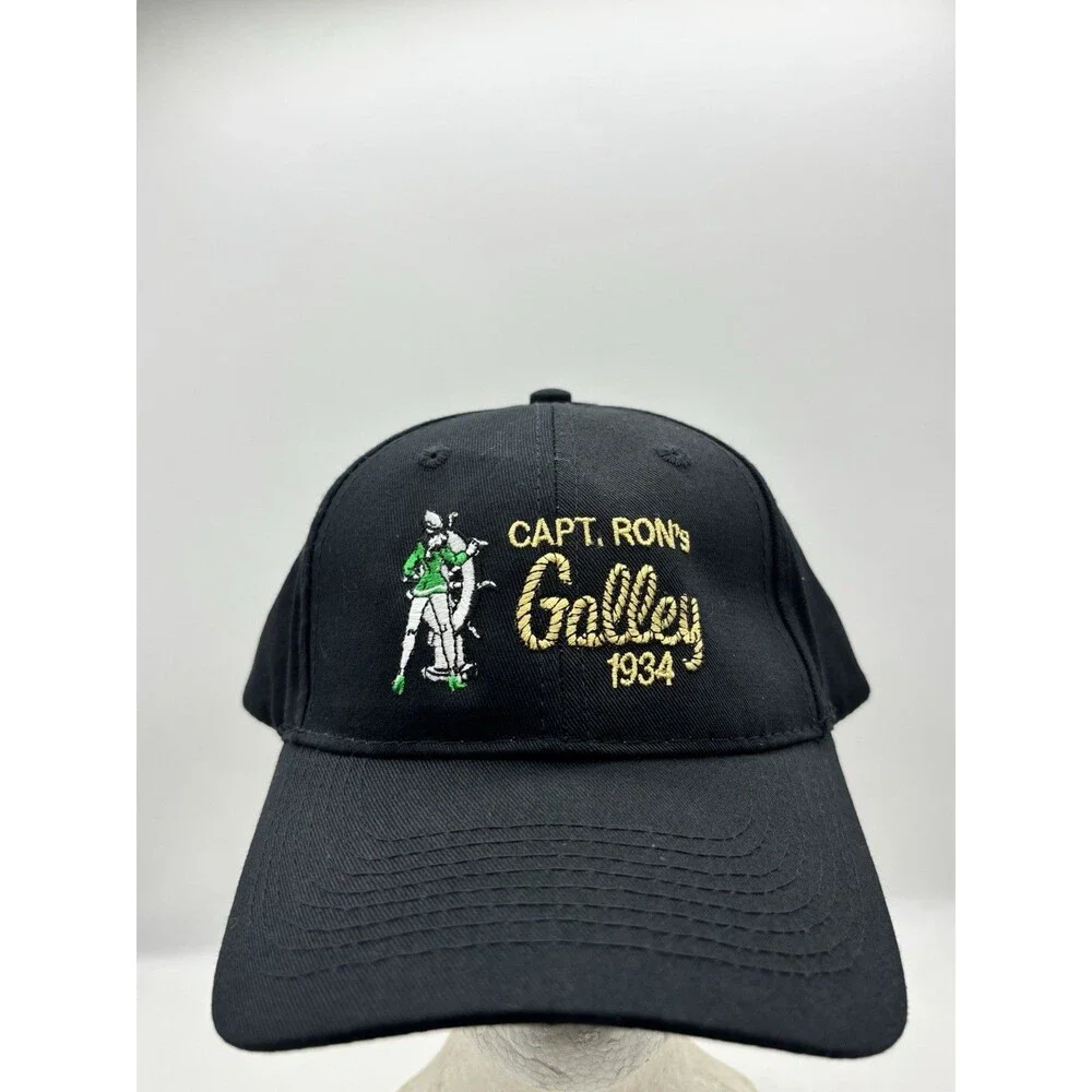 Capt Rons Galley 1934 Santa Monica CA Strapback Hat Black